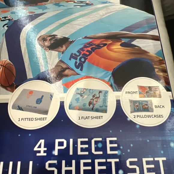 Space Jam A NEW LEGACY 4 PC Full Bedding Sheet Set - Picture 2 of 2